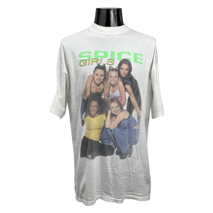 SPICE GIRLS 90s Euro Vintage Group Photo Neon Green Size L