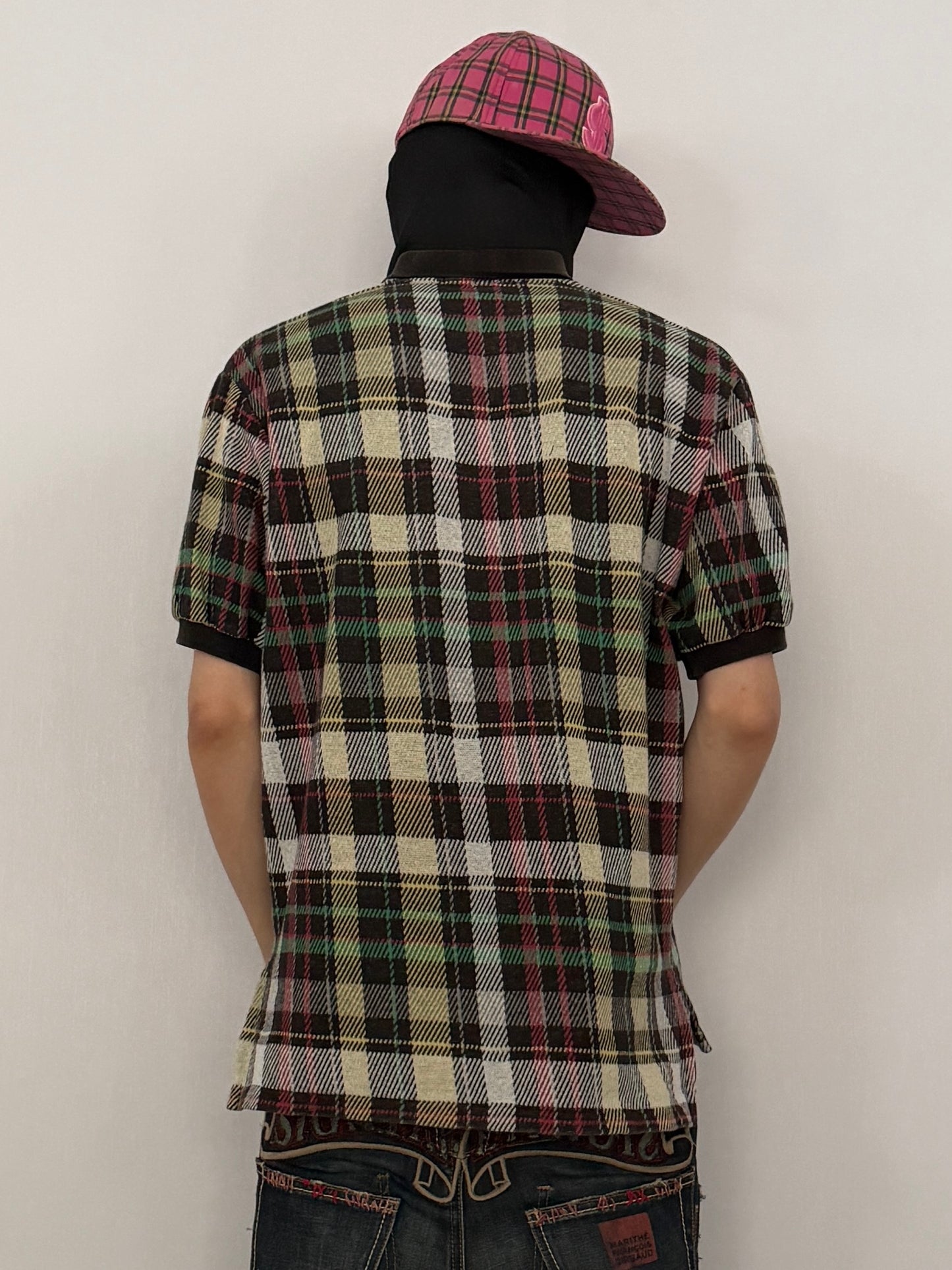 POLO by Ralph Lauren Cotton Check Design Polo Shirt Size S