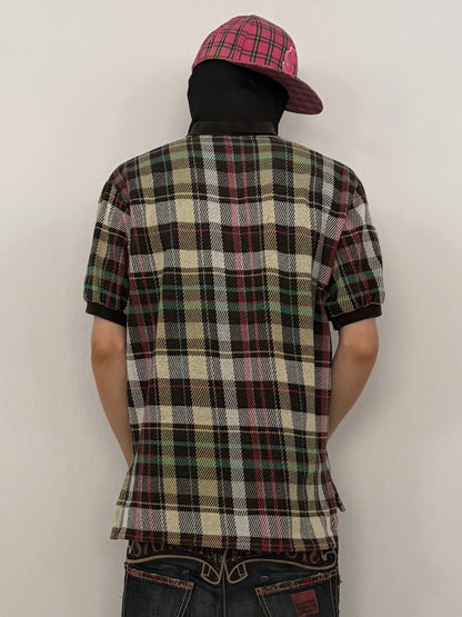 POLO by Ralph Lauren Cotton Check Design Polo Shirt Size S