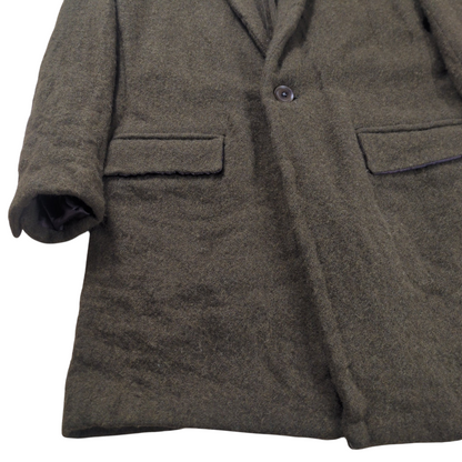 Ground Y Fulling Wool Serge 1B Long Jacket Khaki Size 1