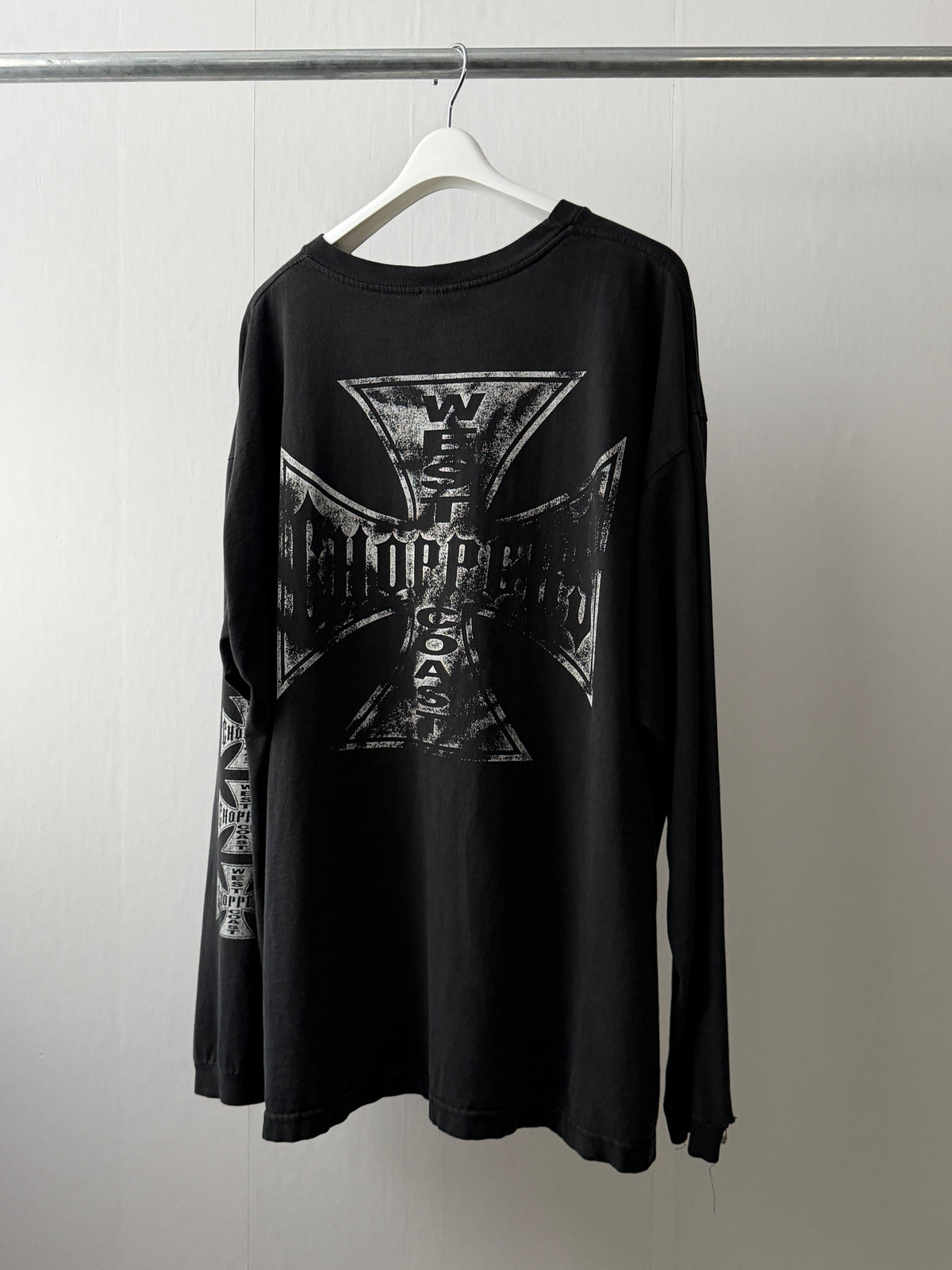 Vintage west coast choppers 90s Faded Cross Design Long Sleeve Tee