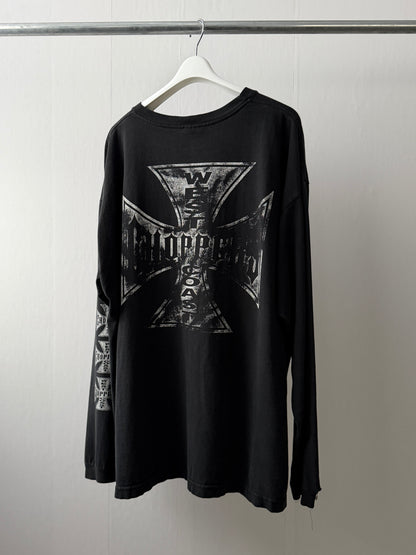 Vintage west coast choppers 90s Faded Cross Design Long Sleeve Tee