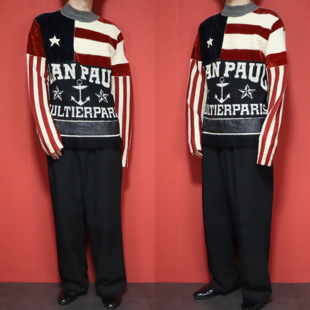 Jean Paul Gaultier HOMME Coated Paneled Knit Size 48