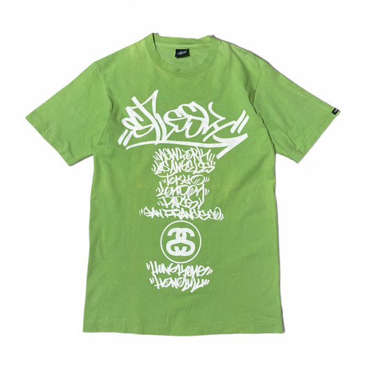 Stussy 00s SLICK World Tour Tee Faded Size S