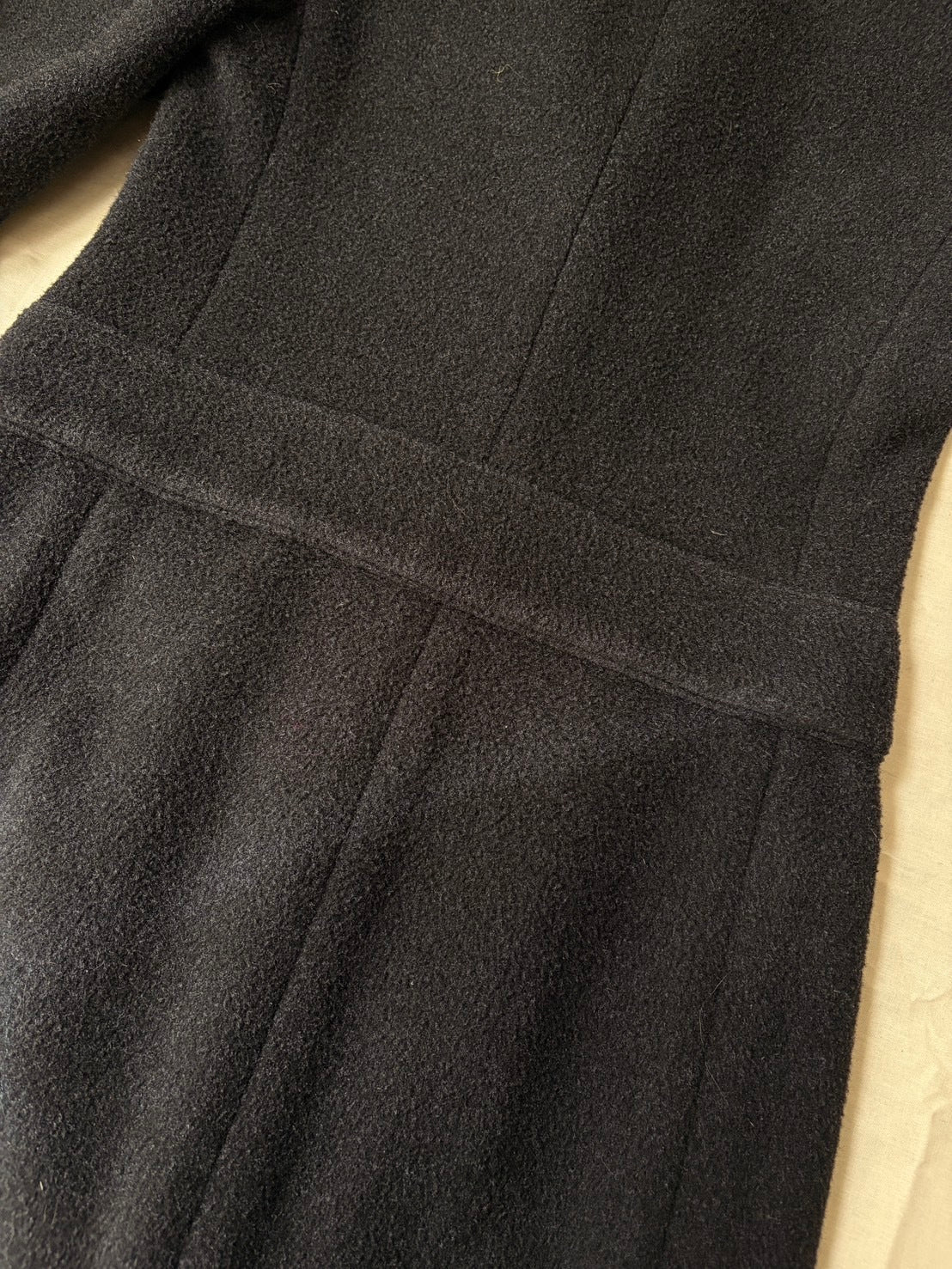 EMPORIO ARMANI 12AW Virgin Wool Silk Coat Navy