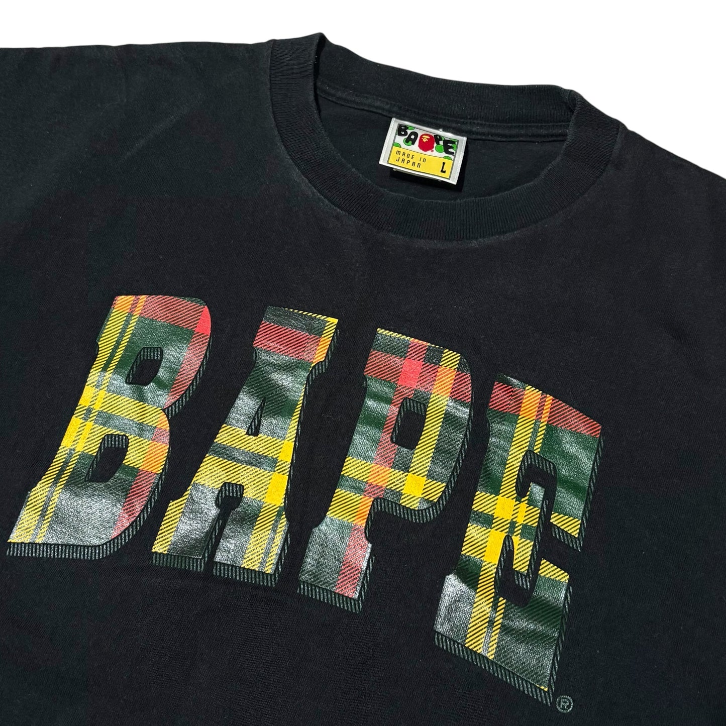 A BATHING APE College Logo S/S T-Shirt Size L