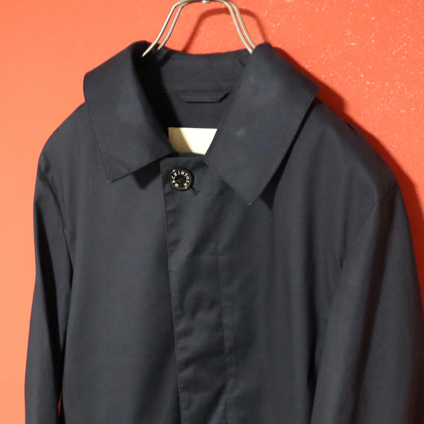 Mackintosh Dunkeld Rubberized Balmacaan Coat Long Size M