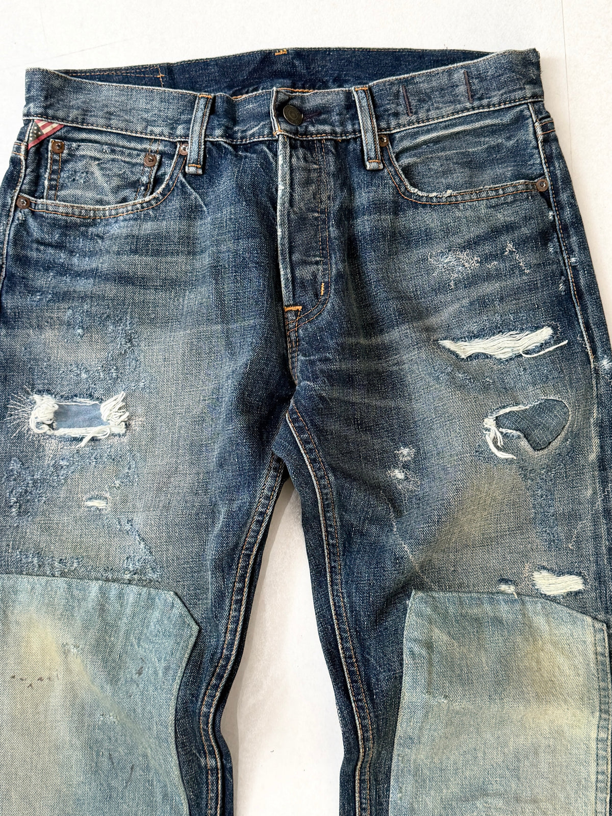 DENIM&SUPPLY Patchwork Damaged Denim Jeans Size 30/30