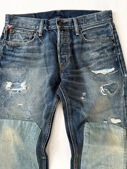 DENIM&SUPPLY Patchwork Damaged Denim Jeans Size 30/30