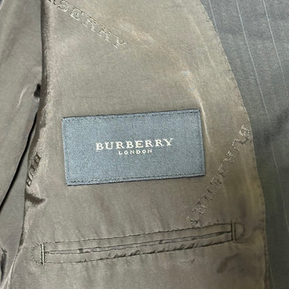 BURBERRY LONDON 00s Stripe Wool/Silk Tailored Jacket