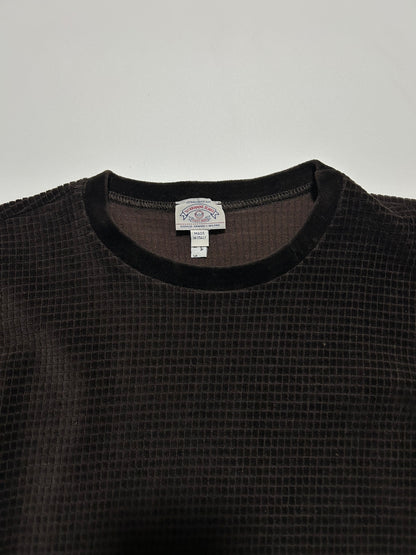 ARMANI JEANS 1990s Thermal Long Sleeve Top Dark Brown Size 42