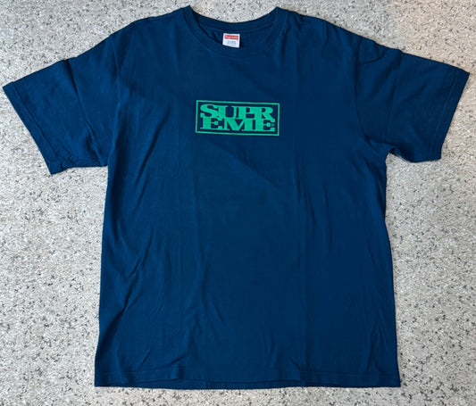 SUPREME Connect T-Shirt Navy Size L