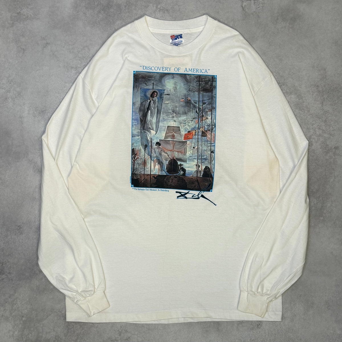 Salvador Dali 90s Dead Stock Discovery of Art White Size XL
