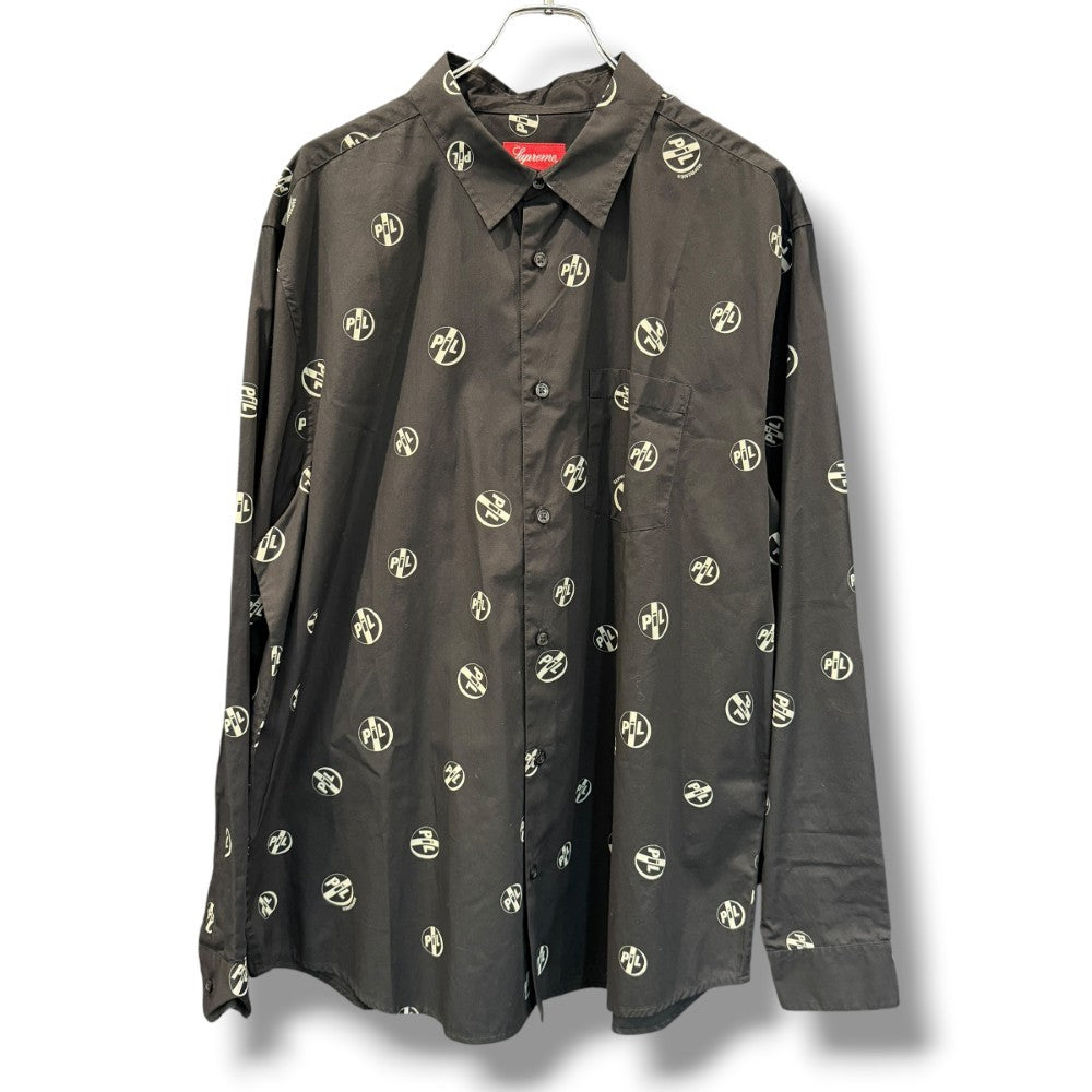SUPREME 22AW PiL Long Sleeve Patterned Shirt Black Size L