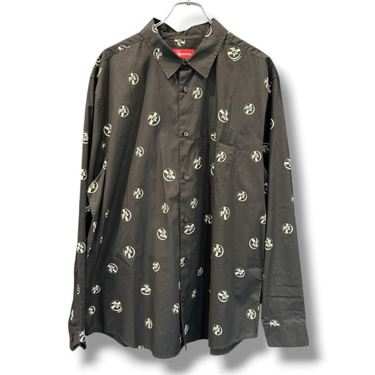 SUPREME 22AW PiL Long Sleeve Patterned Shirt Black Size L