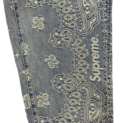 SUPREME 25SS Bandana Jacquard Baggy Jean Size 32