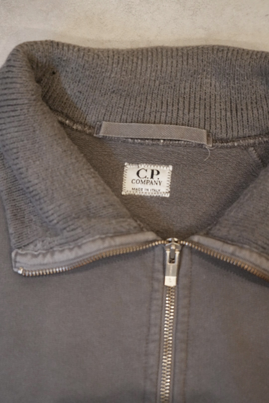 C.P. COMPANY half Half zip high neck long sleeve sweatshirt Gray Size XL