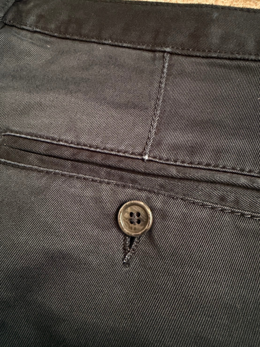 DRIES VAN NOTEN Cotton Deformed Back Rise Pants Navy Size M