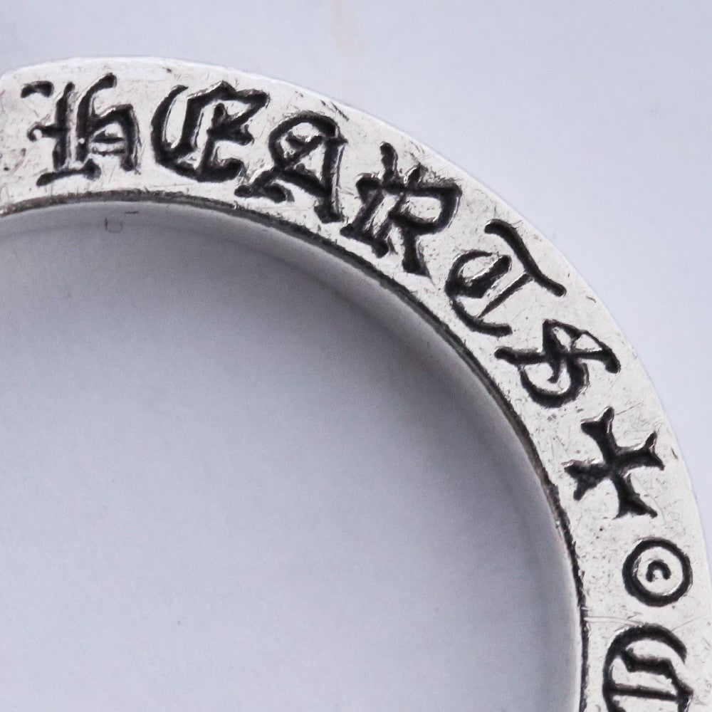 CHROME HEARTS 3mm Spacer Plain Sapphire Silver Ring Size ONE SIZE