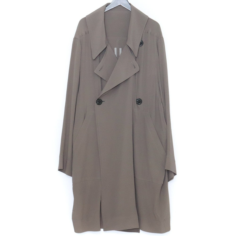 RICK OWENS 20SS Double Breasted Pea Coat Charcoal Size 46