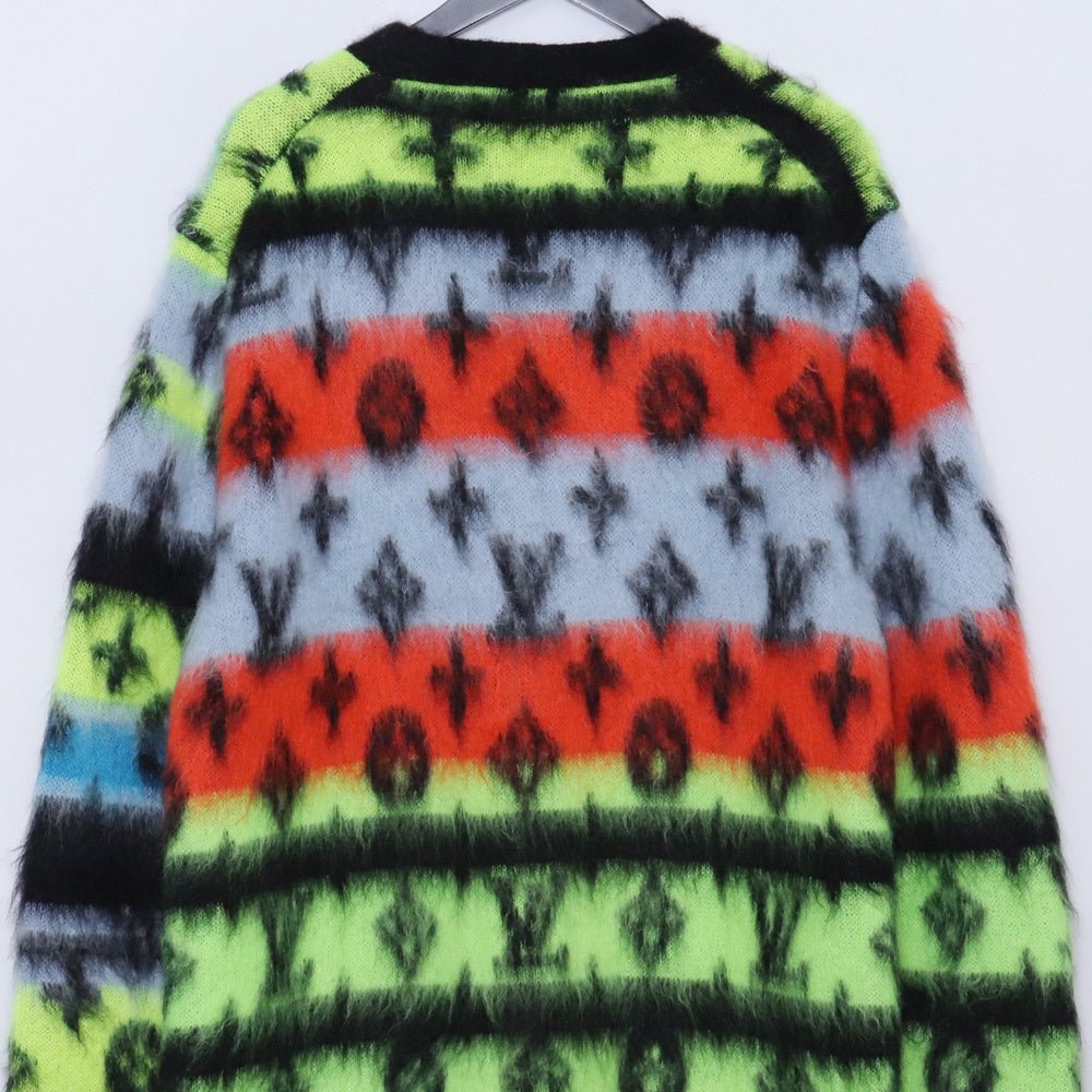 LOUIS VUITTON 22AW Monogram Mohair Cardigan Multi Size L
