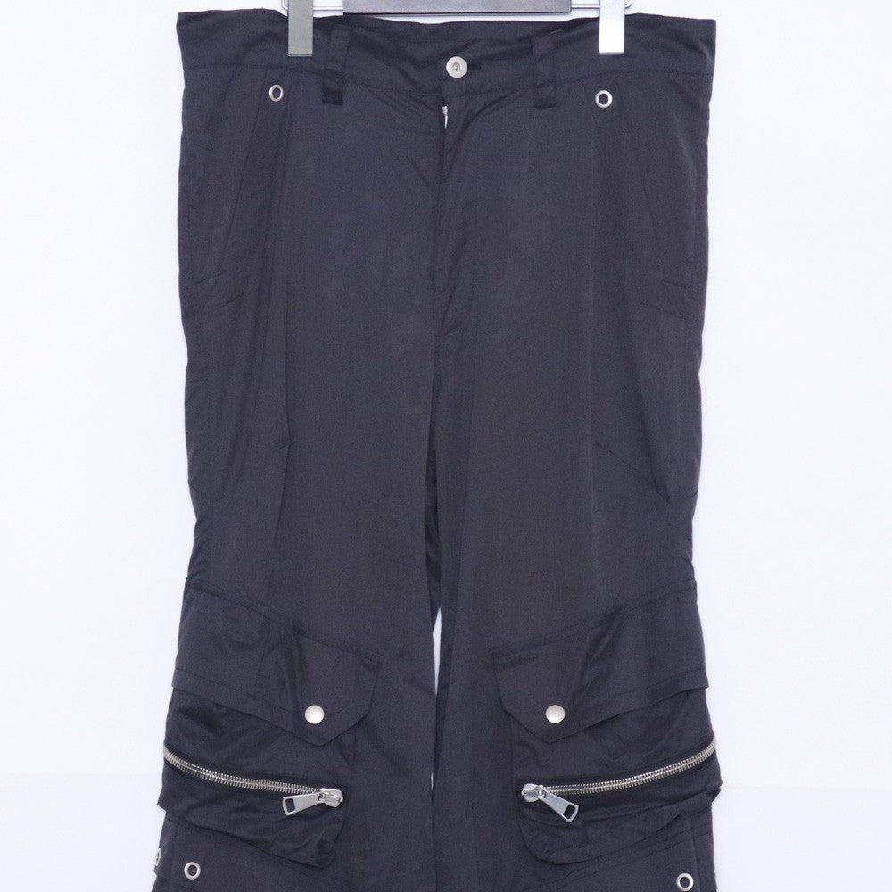 A.F ARTEFACT 25SS Nylon Baggy Cargo Pants Black Size 1