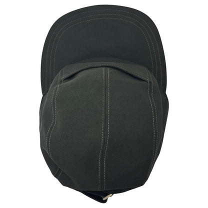 PRADA 00's Logo Front Pocket Jet Cap Black Size L