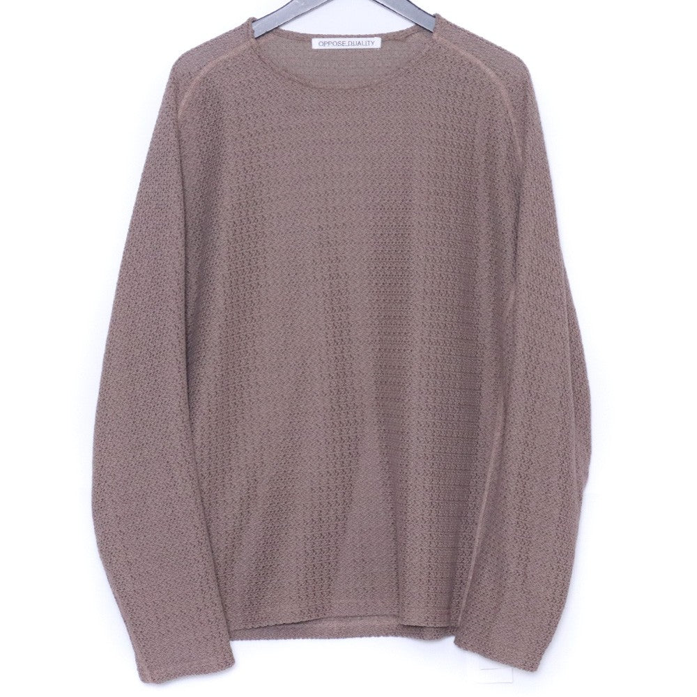 OPPOSE DUALITY 25AW Russel Long Sleeve Knit Beige Size 46