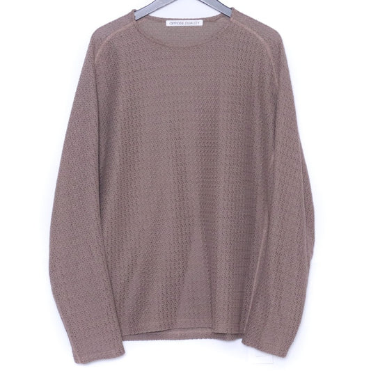 OPPOSE DUALITY 25AW Russel Long Sleeve Knit Beige Size 46