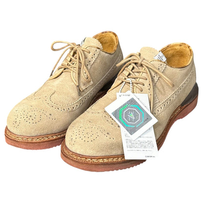 VISVIM 11AW Patrician Wingtip Suede Oxfords Beige Size 9