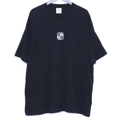 VETEMENTS 26SS Biker Cross Logo T-Shirt Black Size XS