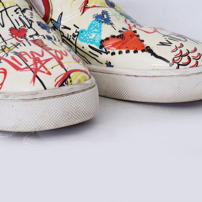 CHRISTIAN LOUBOUTIN Graphic Sneakers White Size EU 43