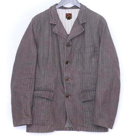Sugar Cane Brown Stripe Herringbone Sports Coat Size 38