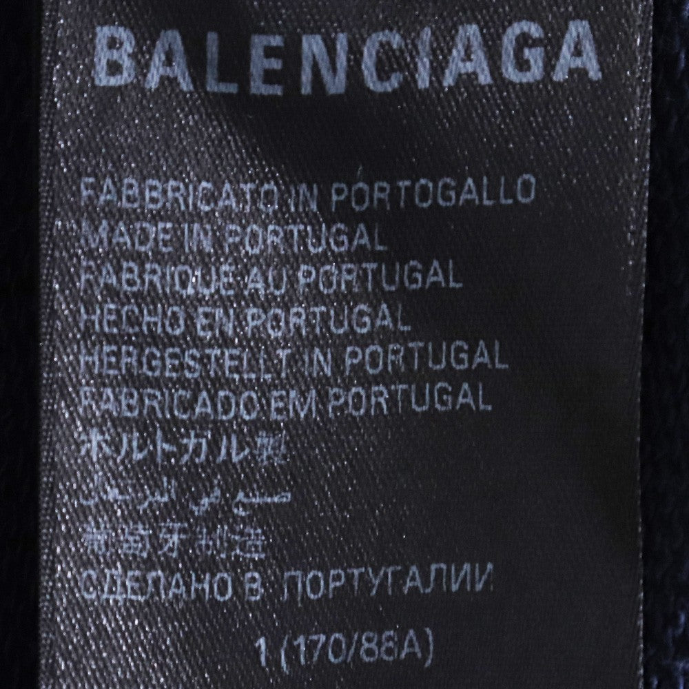 BALENCIAGA 23AW Tape Type Long Sleeve T-Shirt Navy Size L