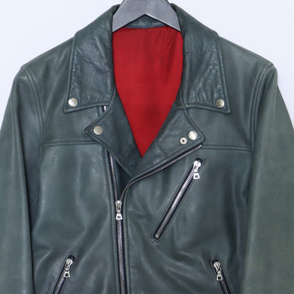 UNIFORM EXPERIMENT Double Riders Leather Jacket Gray Size 1