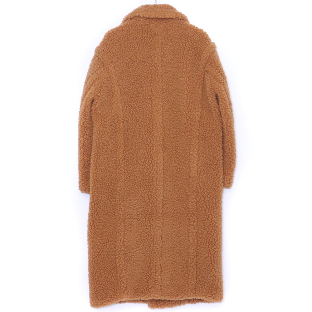 UGG Gertrude Long Teddy Coat Brown Size M