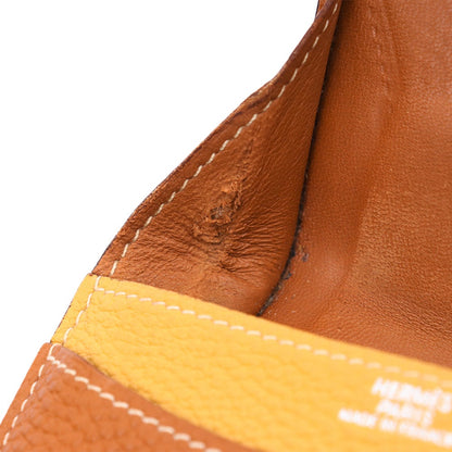 HERMES Dogon Compact Coin Wallet Brown Size ONE SIZE