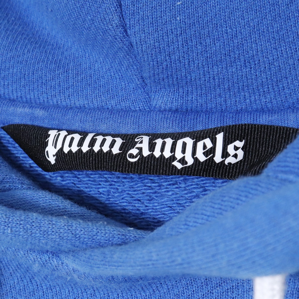 Palm Angels Iconic Terry Patch Hoodie Blue Size L
