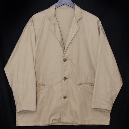 PORTER CLASSIC Cotton Gabardine Wide Blazer Beige Size S