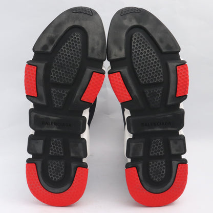 Balenciaga SPEED TRAINER Black Red Sneakers Size EU 43