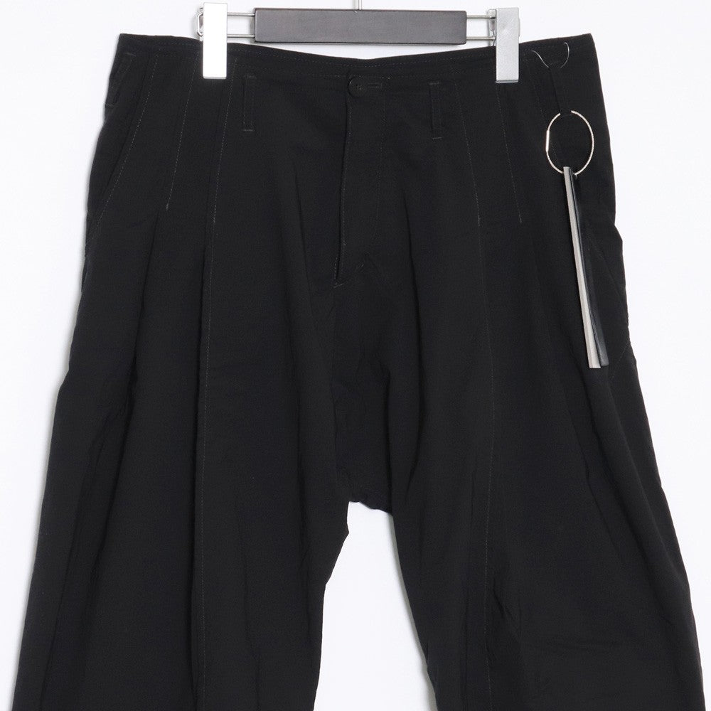 INCARNATION 23SS Nylon Stretch 2-Tuck Pants Black Size S