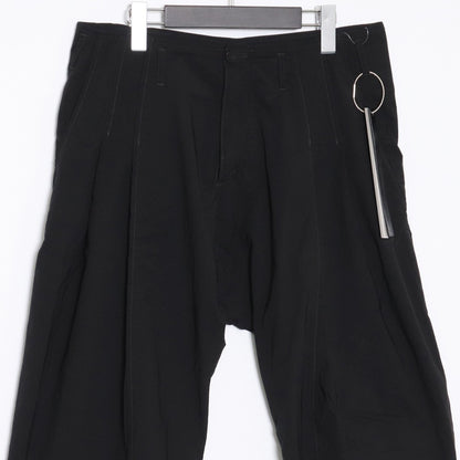 INCARNATION 23SS Nylon Stretch 2-Tuck Pants Black Size S