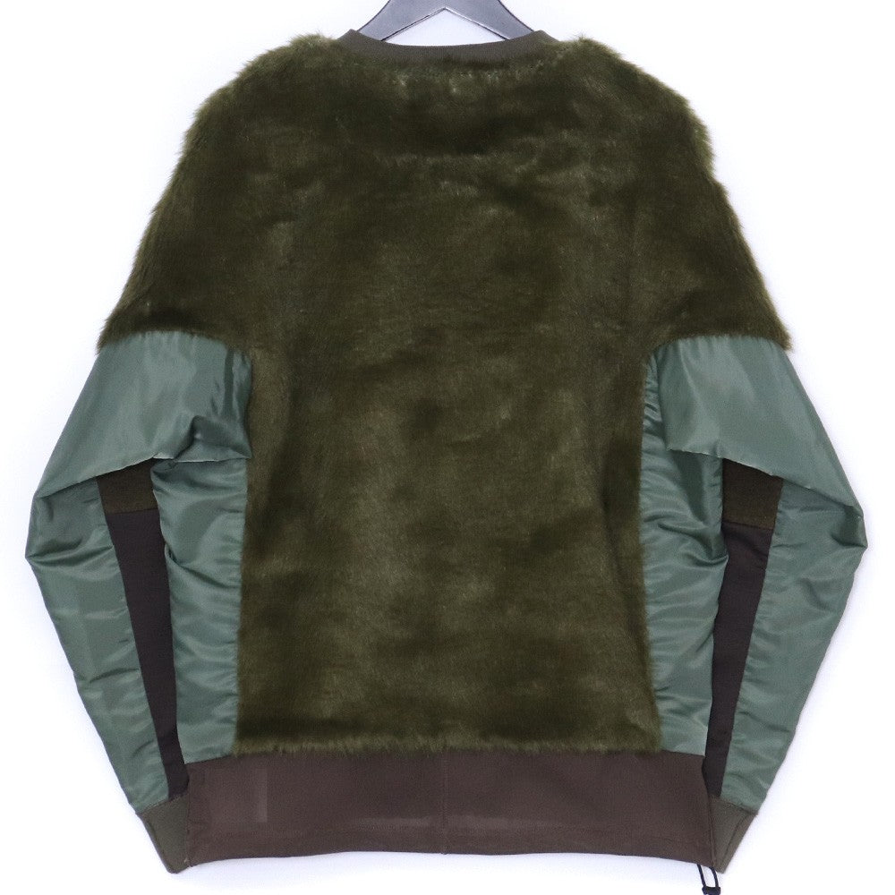 TOGA VIRILIS Fake Fur Jersey Pullover Khaki Size 46
