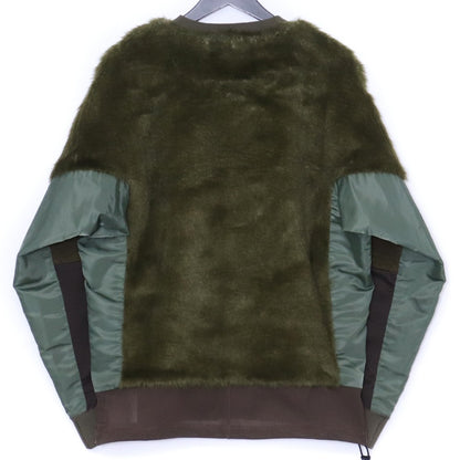 TOGA VIRILIS Fake Fur Jersey Pullover Khaki Size 46