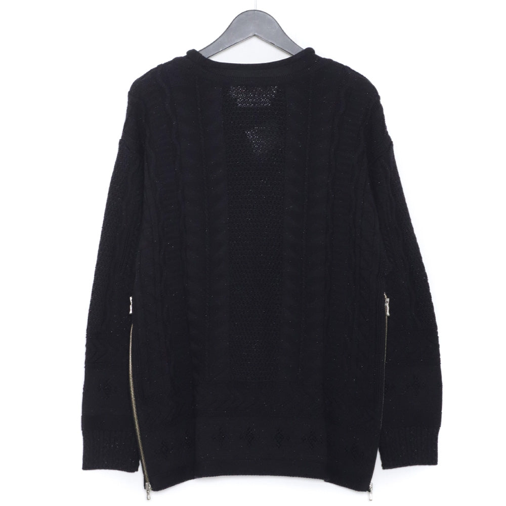 NICENESS JONATHAN Spatial Knit Sweater Dark Navy Size M