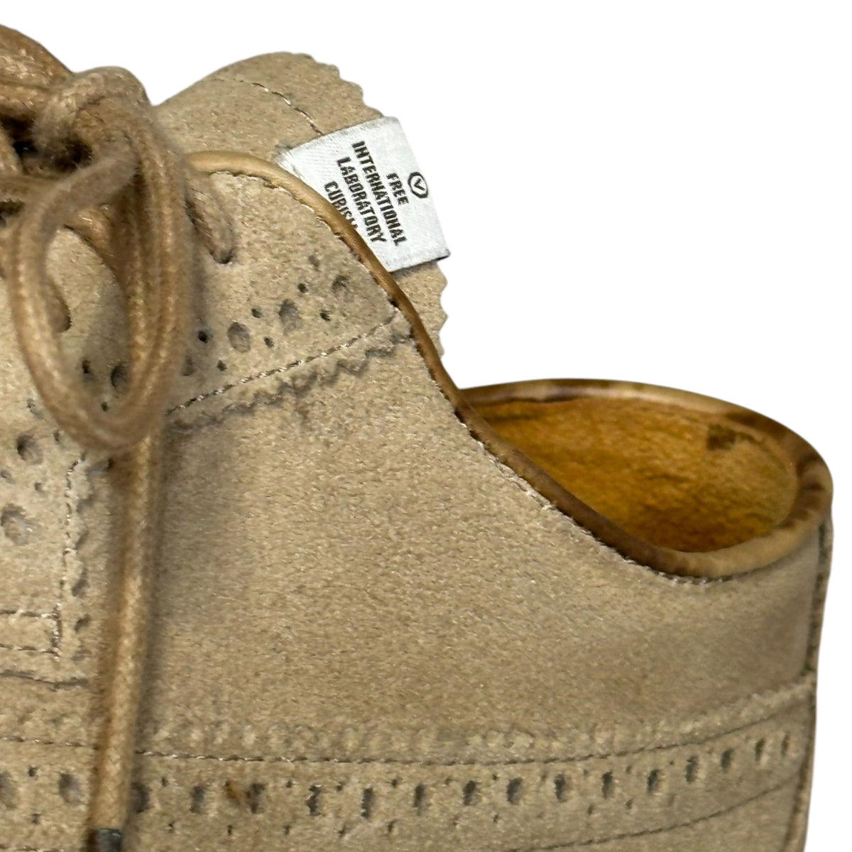 VISVIM 11AW Patrician Wingtip Suede Oxfords Beige Size 9