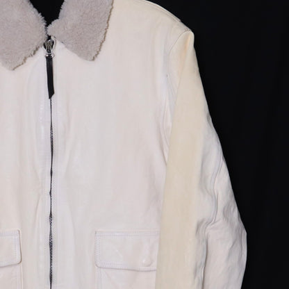 YOHJI YAMAMOTO x BACKLASH Horse Leather Jacket White Size 3