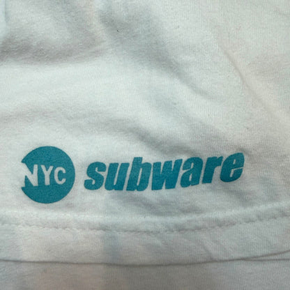 SUBWARE 00s USA Made Print T-Shirt White Size XL