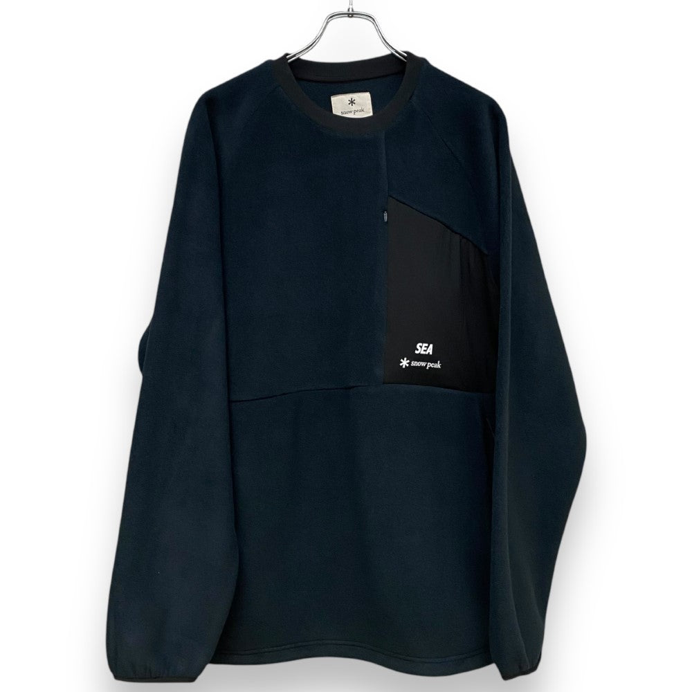SNOW PEAK × WIND AND SEA 24AW Double Pullover Black Size XL