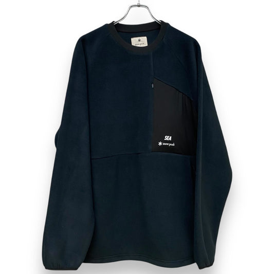 SNOW PEAK × WIND AND SEA 24AW Double Pullover Black Size XL